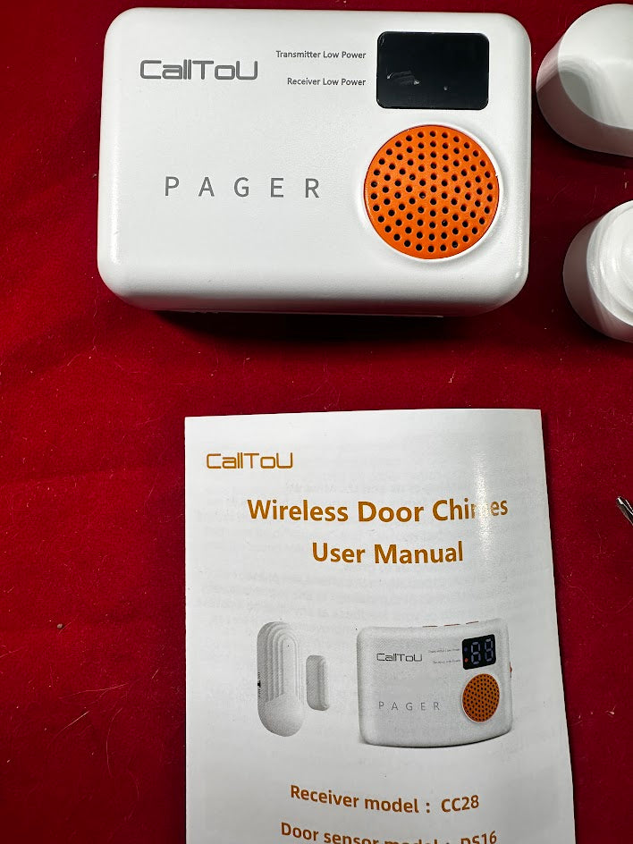New Door Sensor Chime Adjustable Vibration 500ft Operating Range, CallToU