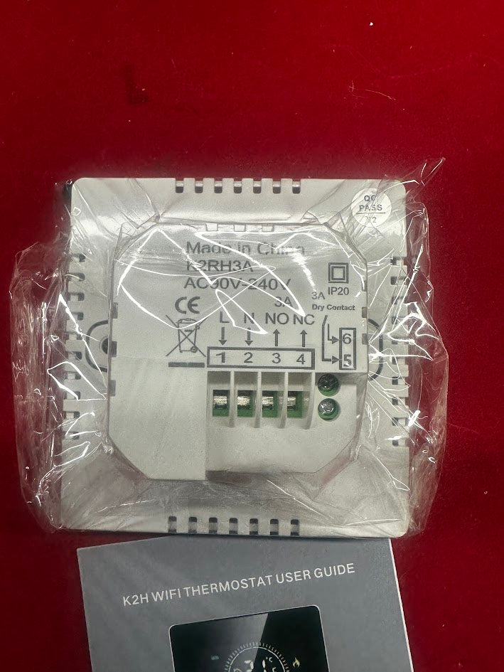 Wifi Thermostat, Digital Touchscreen Display AC 90V to 240V, White K2H