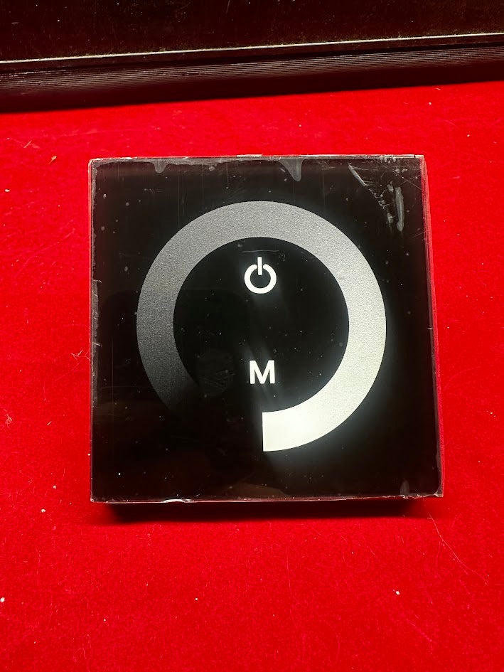 LED Controller Dimmer, 12V-24V, Single Color, Touch Panel, Wall Switch, Black