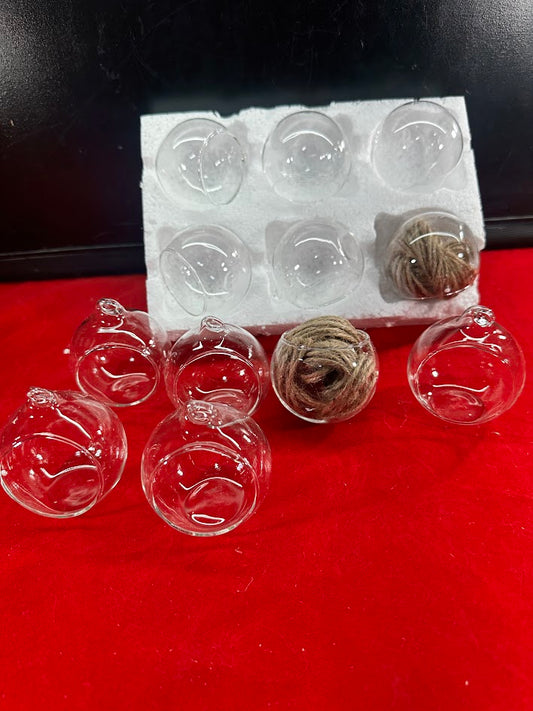 Glass Terrarium Globe Ornaments, 3.15" Diameter, 12 Pcs, Hanging Candle Holders, NUPTIO

 1