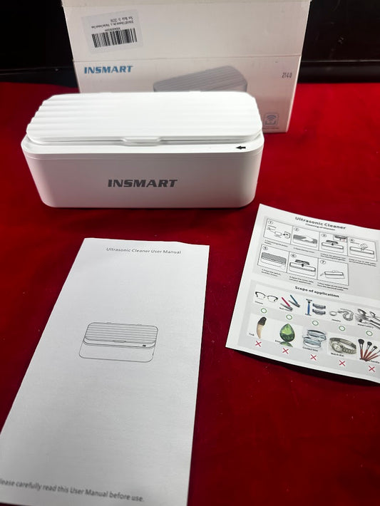 Ultrasonic Jewelry Cleaner, 45kHz, 500ml, One-Touch Operation, for Glasses, Rings, Silver, INSMART