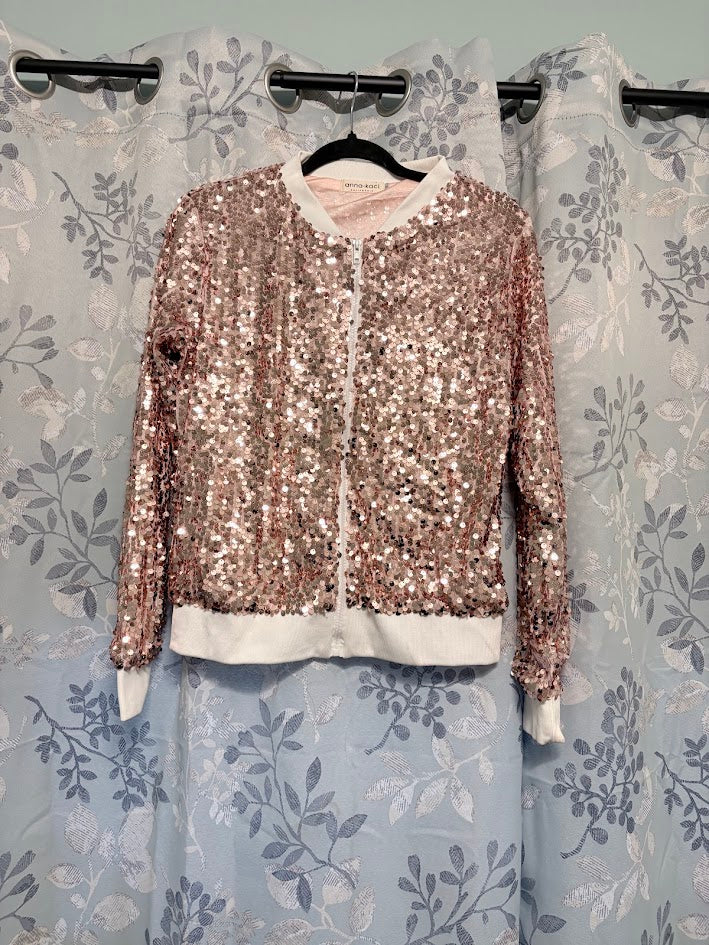 Dance Costume - Adult Small - Rose Gold Bomber Jacket