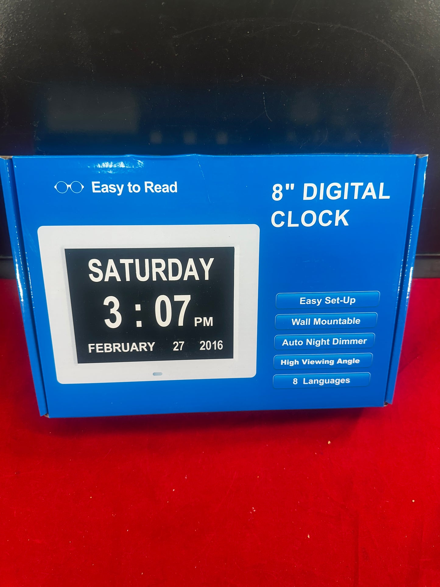 New 8 Inch Digital Day Clock, Dementia, Medication Reminders, Golony