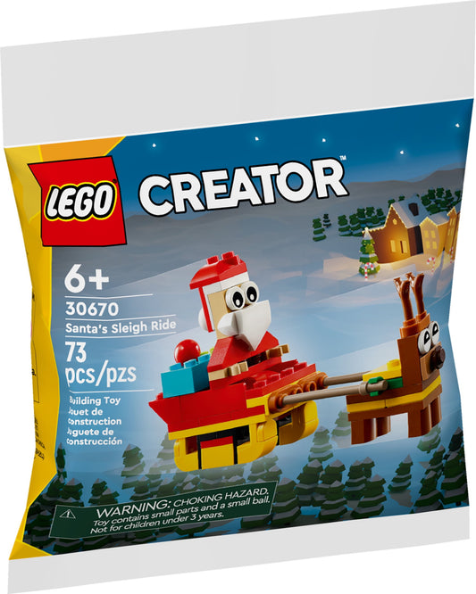 LEGO Creator Santa's Sleigh Ride 30670, 73 Pieces, Polybag