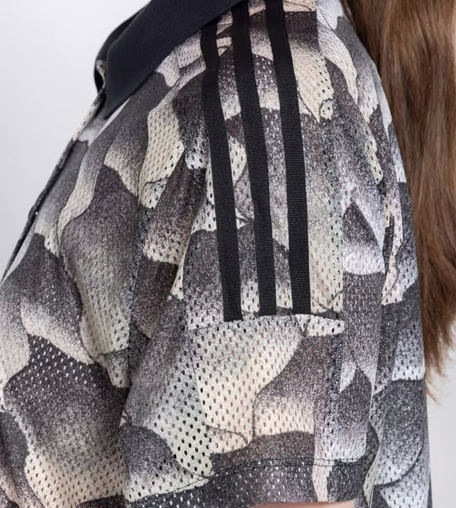 Adidas Women's (Size L) Tiro All-Over Print Mesh Resort Shirt
