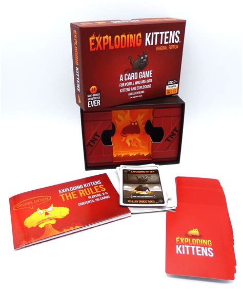Exploding Kittens : Original Edition Party Card Game, Ages 7+, 2-5 Players, 15 Min Play