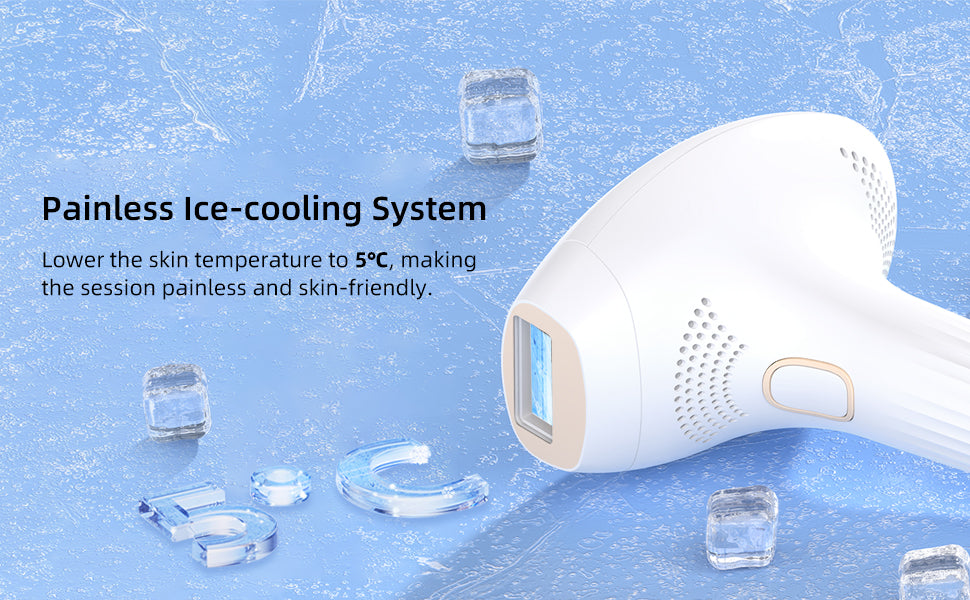 New PIEEF Hair Removal Device, Ice Cooling,  Auto Flash, 999999 flashes, At Home Hair Epilator