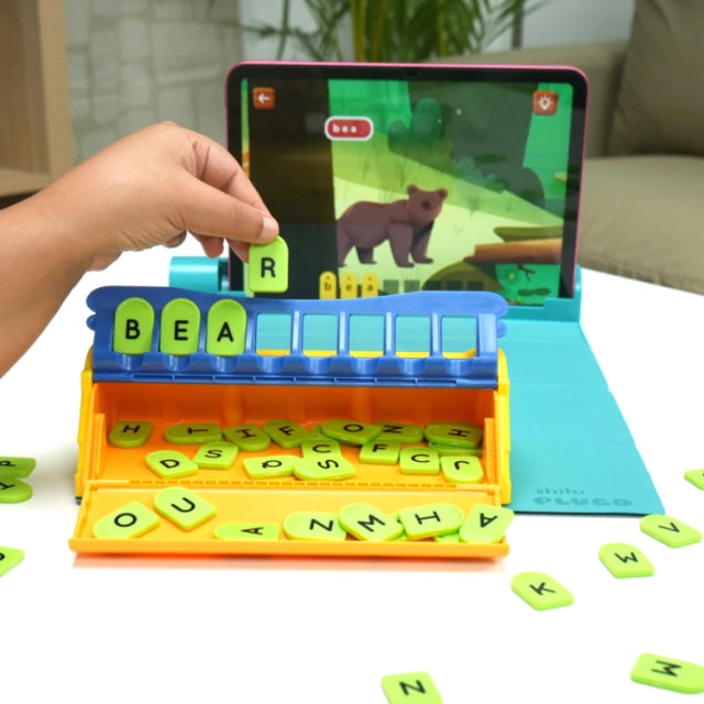 Plugo Letters, Word Building with Stories & Puzzles, STEM Toy for Kids 5-10
