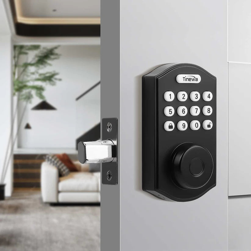 New Door Lock, Deadbolt, Fingerprint, Digital Keypad, Auto Lock, App Control, DLE601BK