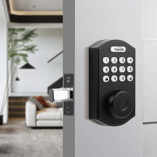 New Door Lock, Deadbolt, Fingerprint, Digital Keypad, Auto Lock, App Control, DLE601BK