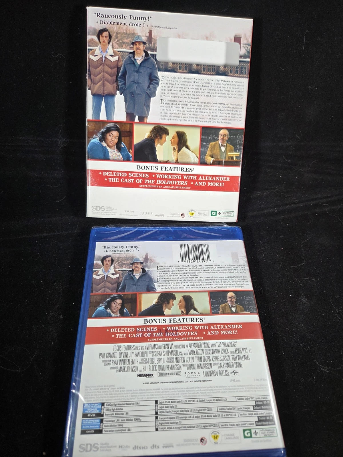 The Holdovers | Blu-Ray + DVD | Collector's Edition, Slipcover, Bilingual | New Factory Sealed