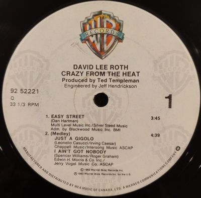 Crazy From The Heat : David Lee Roth