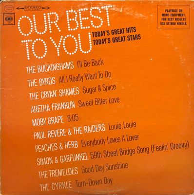 Our Best To You: Today's Great Hits... Today's Great Stars : Various