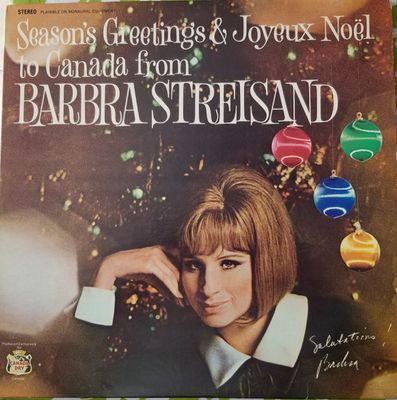 Season's Greetings & Joyeux Noel To Canada From Barbra Streisand : Barbra Streisand