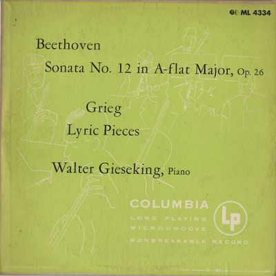 Sonata No. 12 in A-flat Major, Op.26 / Lyric Pieces : Ludwig van Beethoven